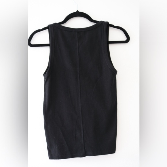 Zara Black Sleeveless Fitted Tank Top Size Large - Picture 4 of 5
